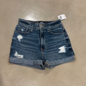 Hollister Blue Distressed Jean Shorts